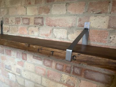 Scaffold Board Shelves with Suspense Brackets