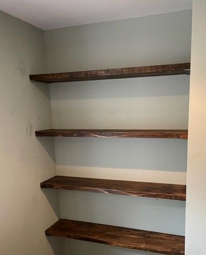 Alcove Shelves at 18cm deep with alcove brackets