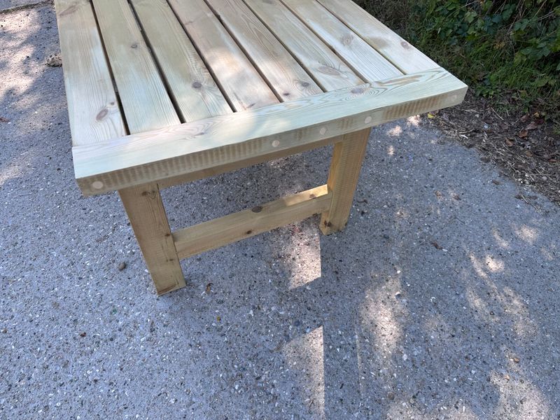 Standard Table with Breadboard ends (treated)