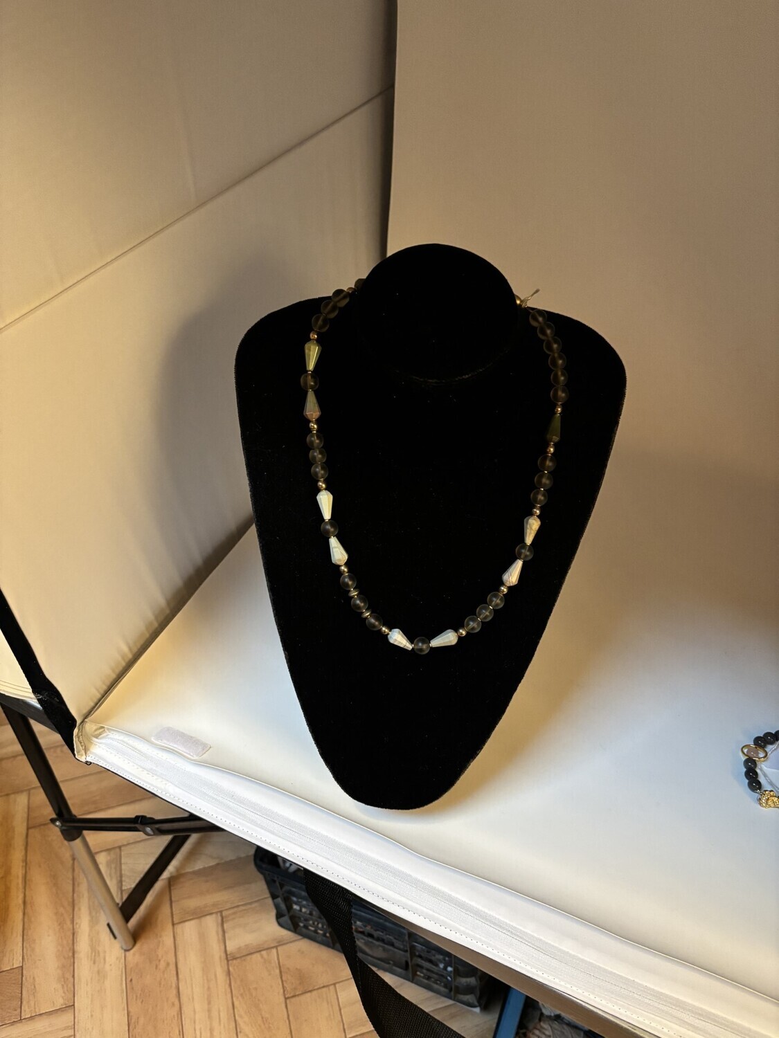 Collier rauchquarz et agathe