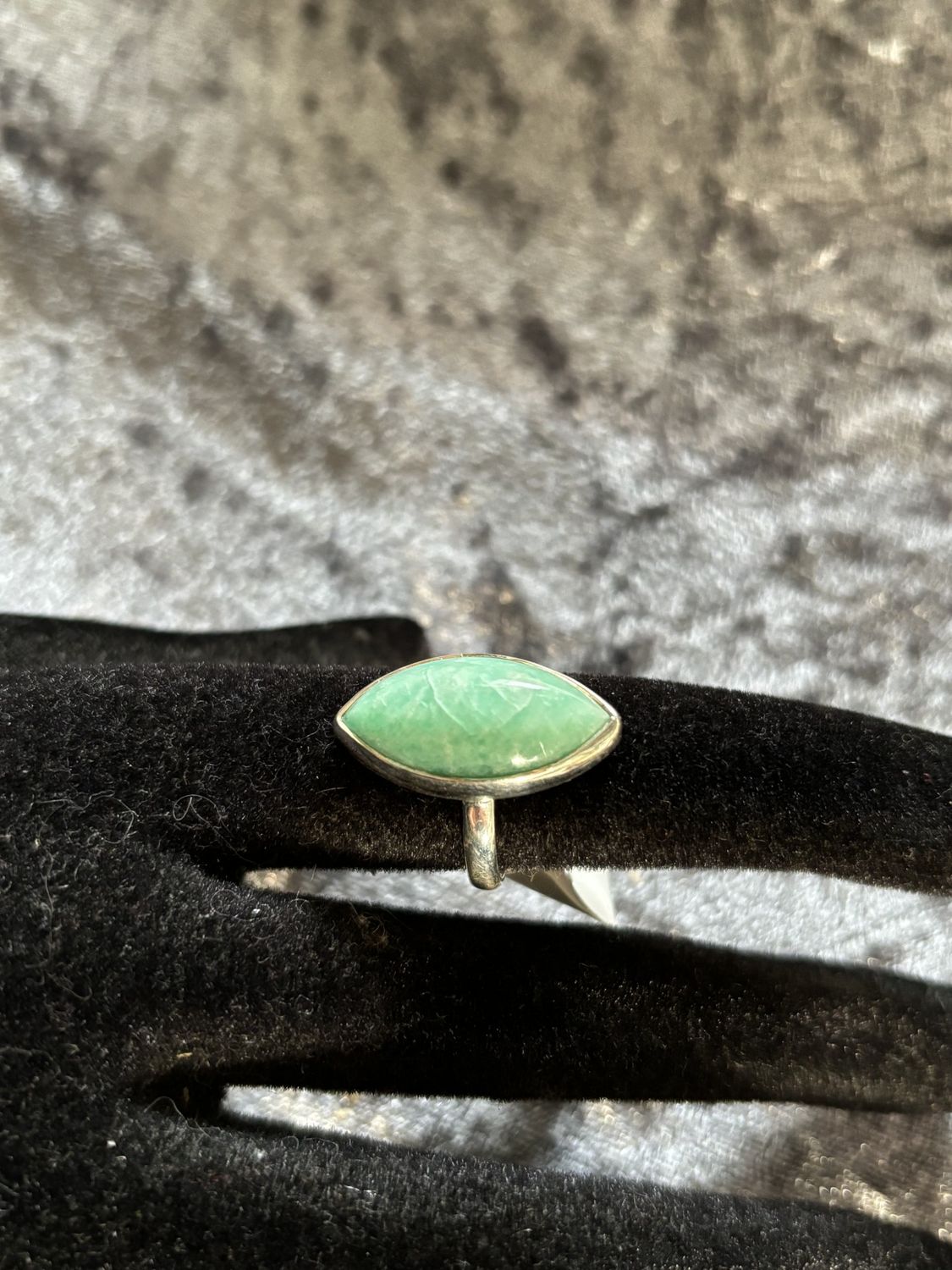 Bague amazonite monté sur argent 925 sterling