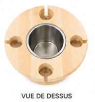 Porte-verres et bouteille