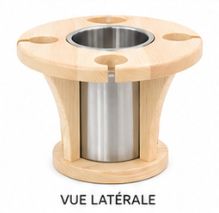 Porte-verres et bouteille