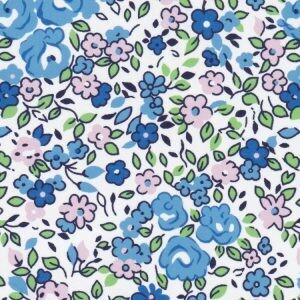 Floral Pink and Blue Fabric