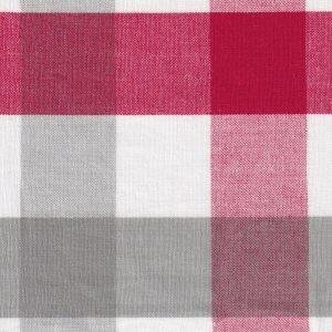 Large Red Grey Tri-Check Fabric