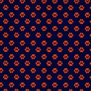 Orange Mini Paw Fabric