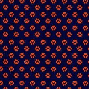 Orange Mini Paw Fabric