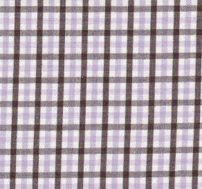 Lavender Brown Tri Check Fabric