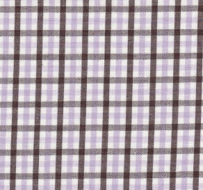 Lavender Brown Tri Check Fabric