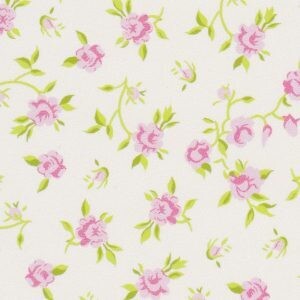 Pink and Green Floral Fabric