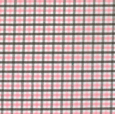 Pink and Brown Tri Check Fabric