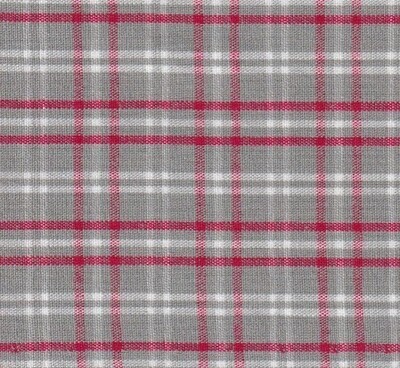 Red and Grey Plaid Fabric