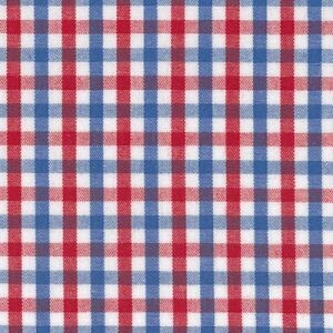 Red and Blue Tri Check Fabric