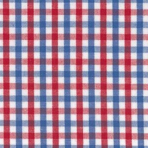 Red and Blue Tri Check Fabric