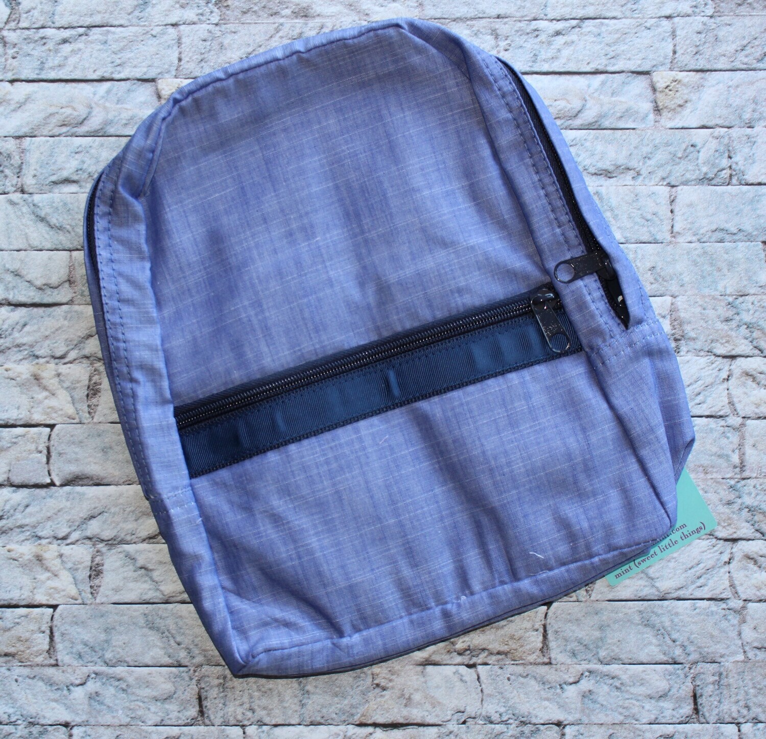 Navy Chambray Toddler Backpack