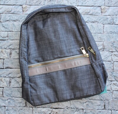 Gray Chambray Toddler Backpack