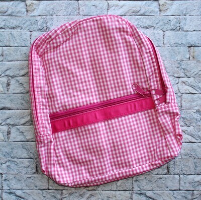 Hot Pink Gingham Toddler Backpack