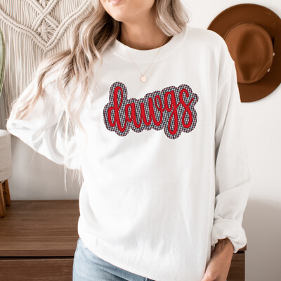 Dawgs Ragged Stacked Applique DESIGN ONLY