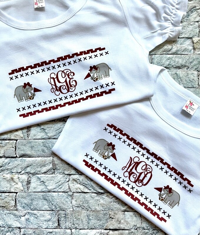 Faux Smocked Collegiate Design