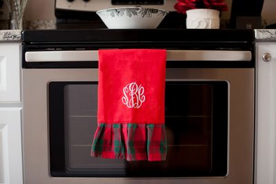 Red Plaid Holiday Towel