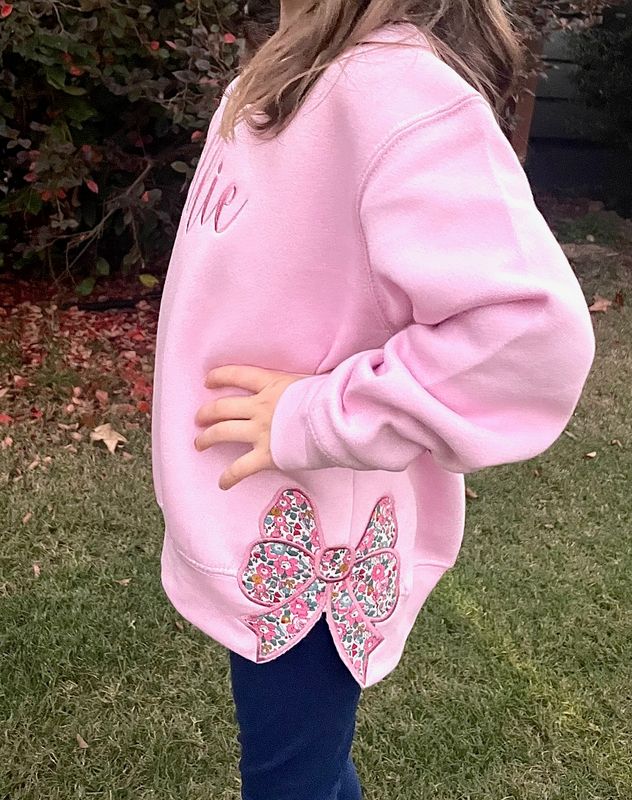 Pink Side Bow Sweatshirt