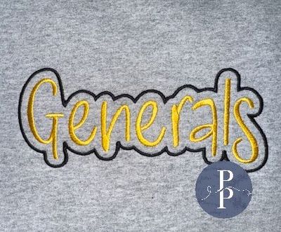 Made to Order Satin Stitch Bubble Name