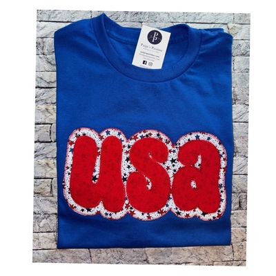 USA Stacked Embroidered  Shirt