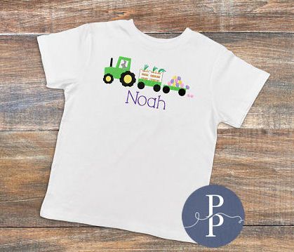 Easter Shirt with Tractor