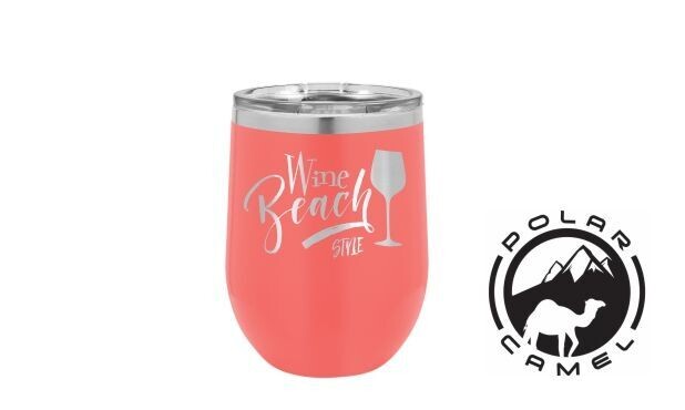 Polar Camel Stemless Wine Tumbler - Coral: 12 oz.-107780