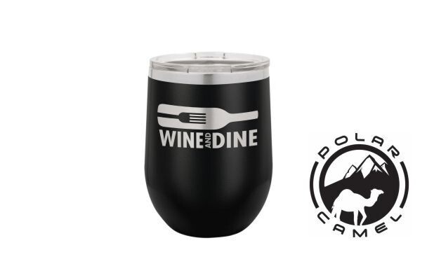 Polar Camel Stemless Wine Tumbler - Black: 12 oz.-107765