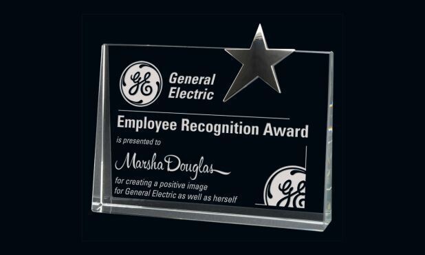 Estalla Wedge Glass Award: 6-7/8" x 5"-101738