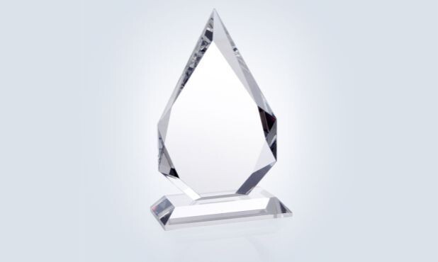 Prestige Flame Optic Crystal Award: 6" x 9-3/4"-100973