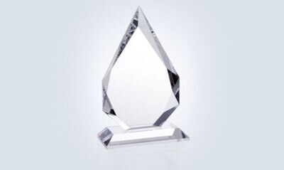 Prestige Flame Optic Crystal Award: 6" x 9-3/4"-100973