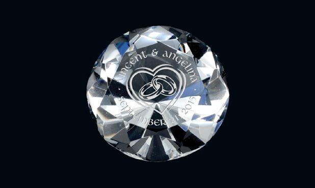 Diamond Series Optic Crystal Paperweight: 2-1/4" x 3-7/8"-105892
