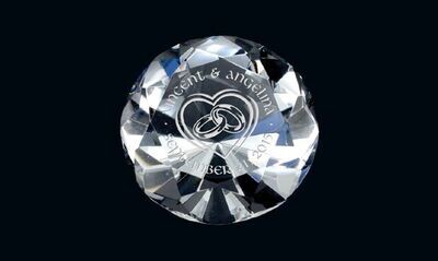 Diamond Series Optic Crystal Paperweight: 2-1/4" x 3-7/8"-105892