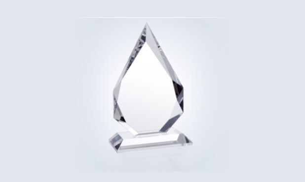 Prestige Flame Optic Crystal Award: 4-3/4" x 8"-100968