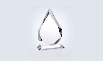 Prestige Flame Optic Crystal Award: 4-3/4" x 8"-100968