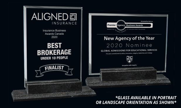 Mesa Series Clear Glass and Granite Award: 5-3/4"-107632