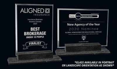 Mesa Series Clear Glass and Granite Award: 5-3/4"-107632