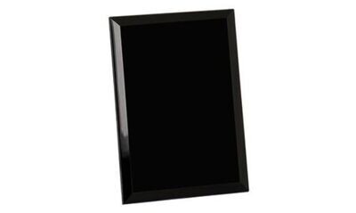 Black Glass Mirrored Plaque: 8" x 10"-106945