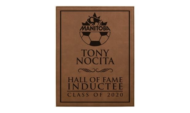 Leatherette Plaque - Dark Brown/Black: 8" x 10"-107859