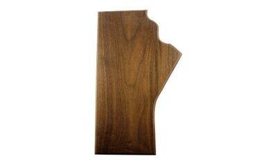 Solid Walnut Manitoba Shaped Plaque: 11-1/2"-103276