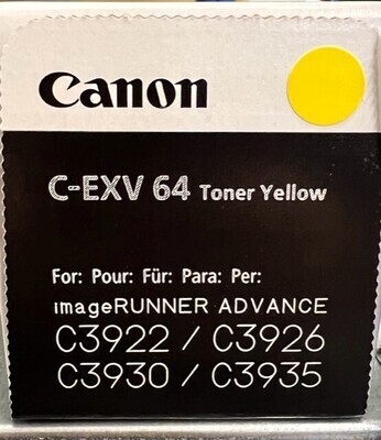 Canon C-EXV64 Yellow Toner Cartridge 5756C002AA