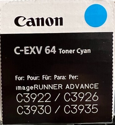 Canon C-EXV64 Cyan Toner Cartridge 5754C002AA