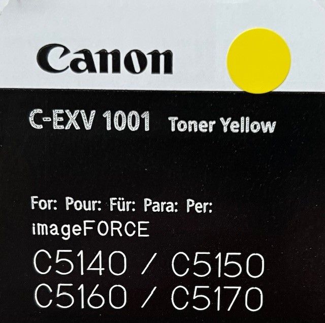 Canon C-EXV1001 Yellow Toner Cartridge 6140C002AA Canon C-EXV1001 Yellow Toner Cartridge 6140C002AA