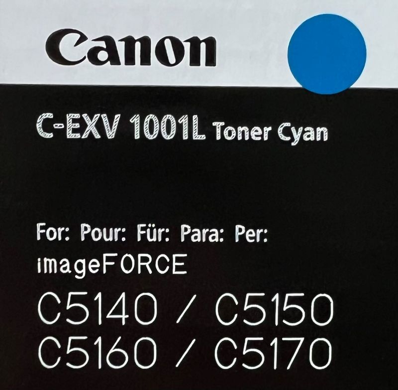 Canon C-EXV1001L Cyan Toner Cartridge 6142C002AA