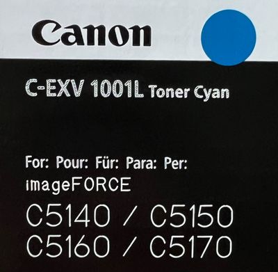 Canon C-EXV1001L Cyan Toner Cartridge 6142C002AA