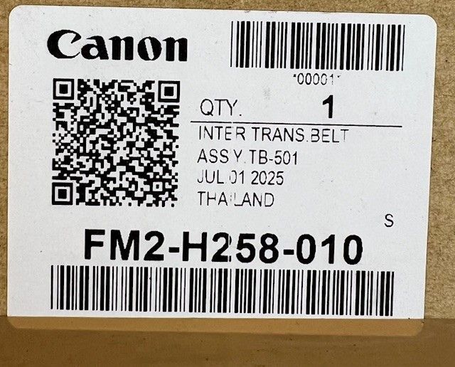 FM2-H258-010 TB-501 Intermediate Transfer Belt Assembly (ITB) FM2-H258-010 TB-501 Intermediate Transfer Belt Assembly (ITB)