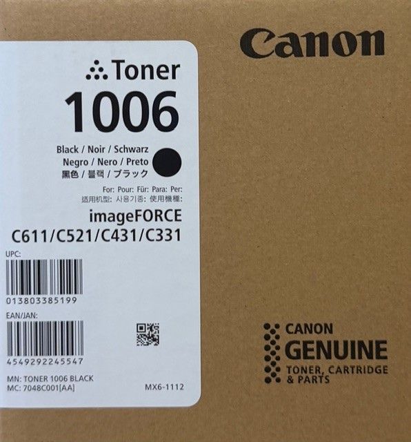 Canon 1006 Black Toner Cartridge 7048C001AA