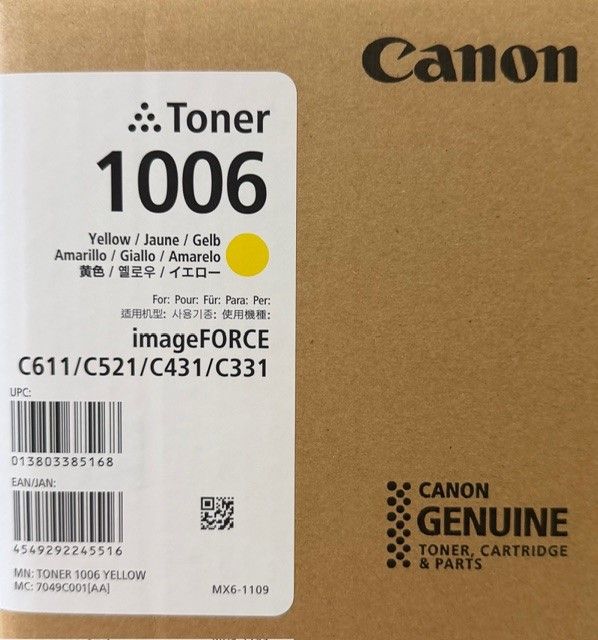 Canon 1006 Yellow Toner Cartridge 7049C001AA